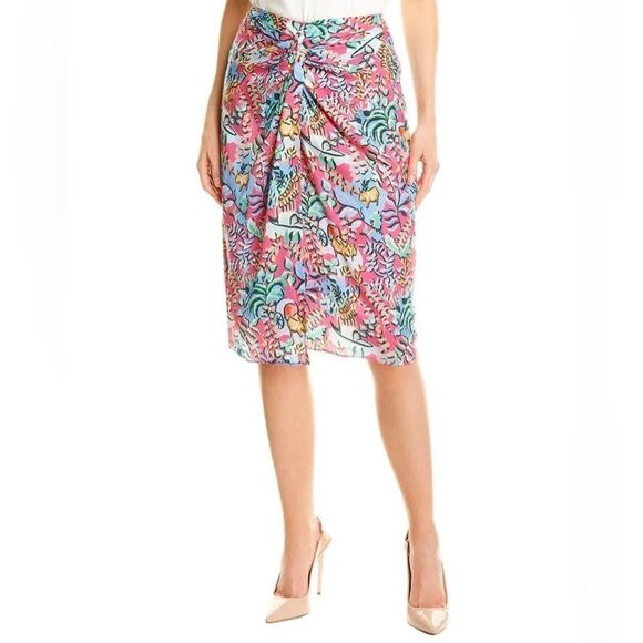 J. McLaughlin Blakely Floral Pencil Skirt in Rose Freshfield, Size 8 - Picture 1 of 15
